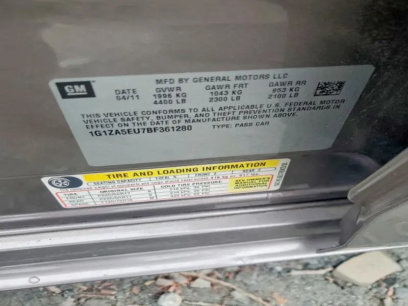 2011 CHEVROLET MALIBU LS  