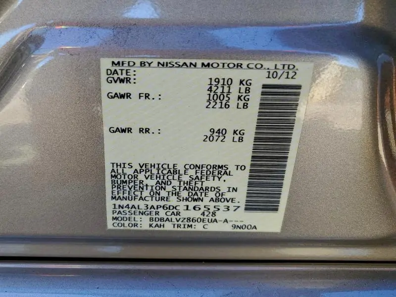 2013 NISSAN ALTIMA 2.5  