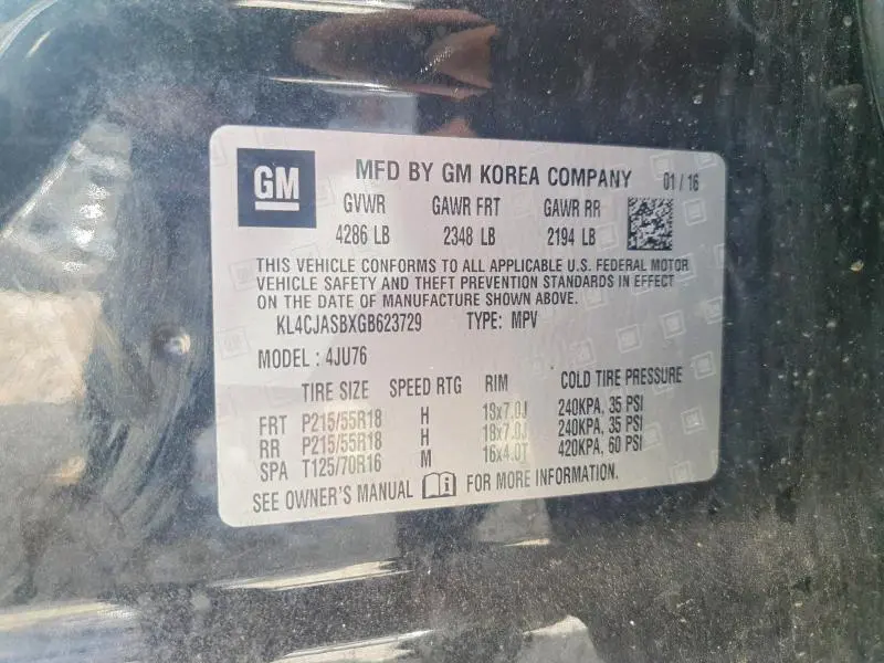 2016 BUICK ENCORE   