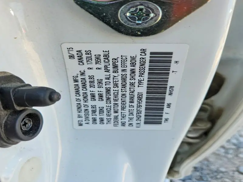 2015 HONDA CIVIC SE  