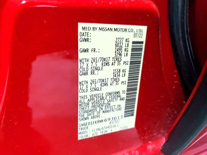 2022 NISSAN FRONTIER PRO-4X  