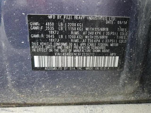 2015 SUBARU OUTBACK 3.6R LIMITED  