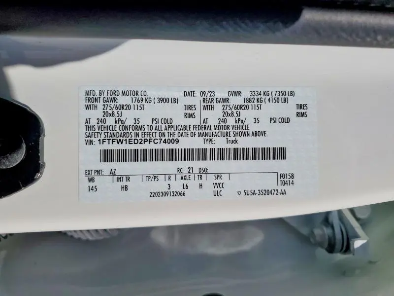 2023 FORD F150 SUPERCREW  
