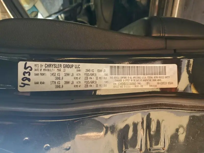 2013 DODGE DURANGO CREW  