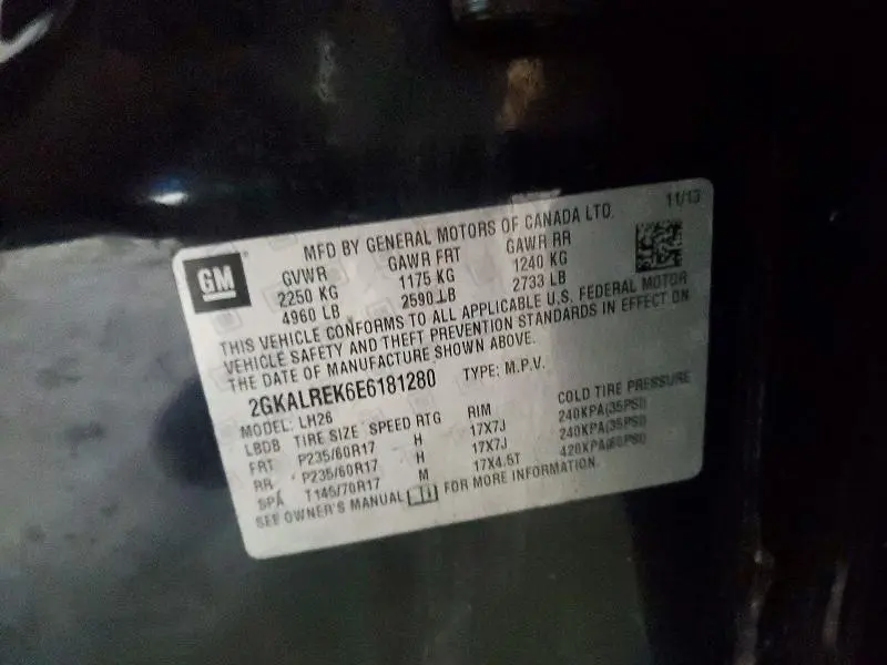 2014 GMC TERRAIN SLE  