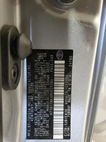 2021 TOYOTA CAMRY SE  