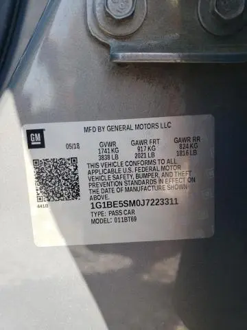 2018 CHEVROLET CRUZE LT
