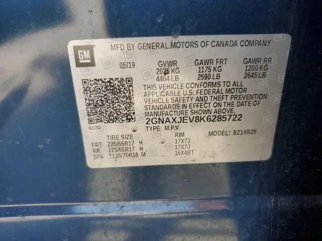2019 CHEVROLET EQUINOX LT