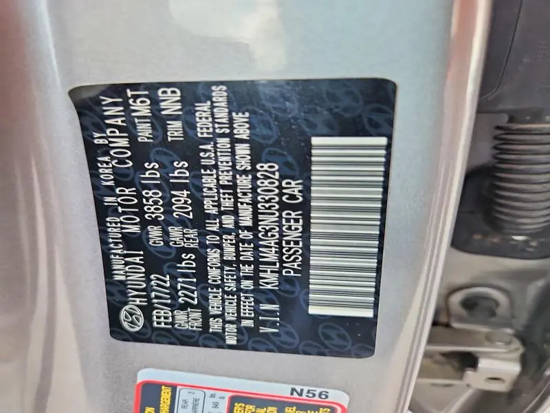 2022 HYUNDAI ELANTRA SEL  