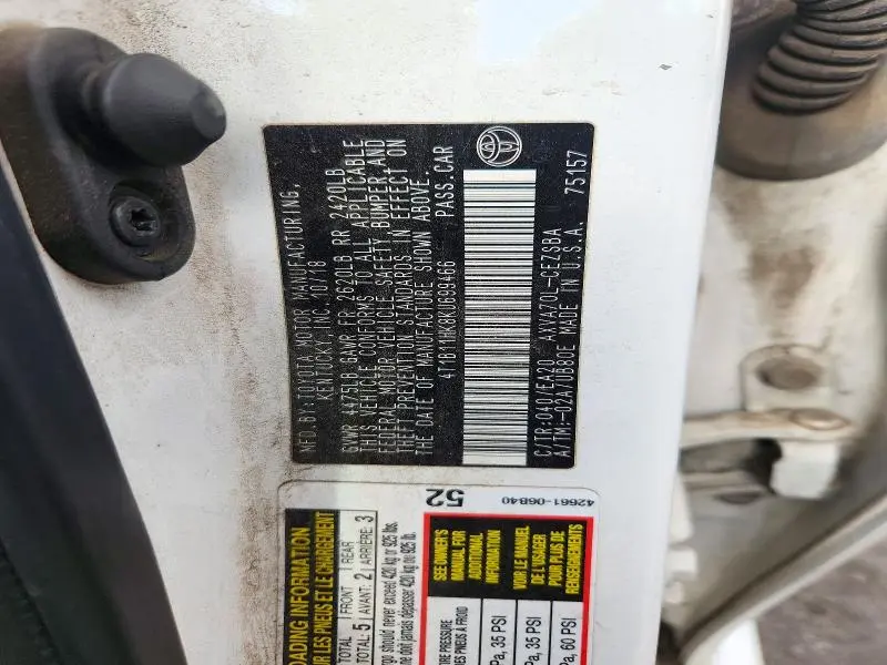 2019 TOYOTA CAMRY   