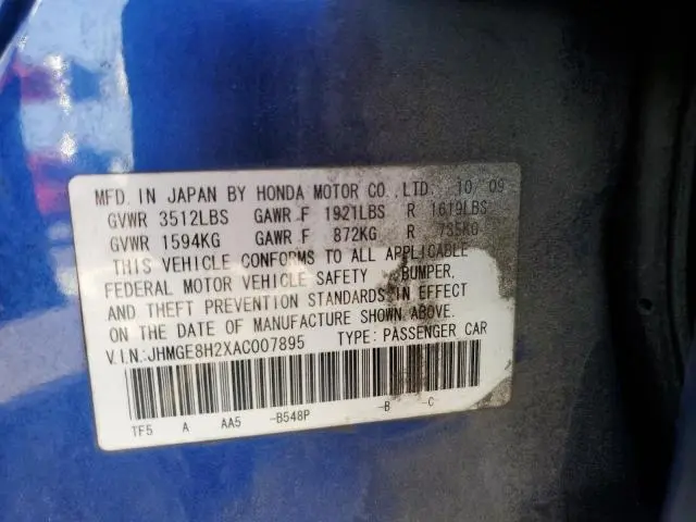 2010 HONDA FIT   