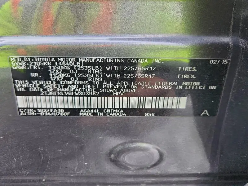 2015 TOYOTA RAV4 XLE  