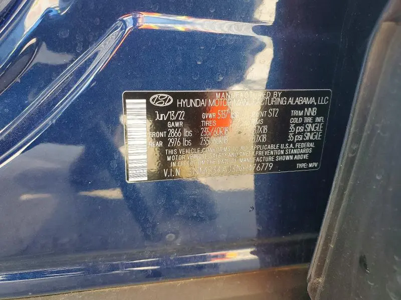 2022 HYUNDAI SANTA FE SEL  