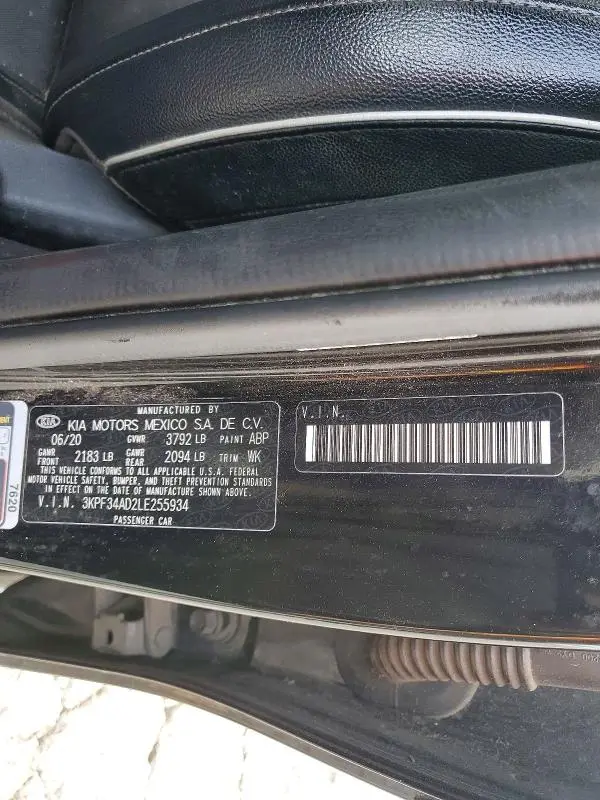2020 KIA FORTE GT LINE  
