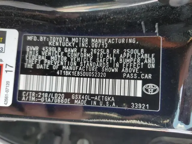 2013 TOYOTA AVALON BASE  