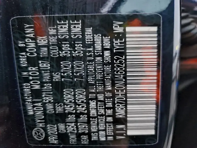 2022 HYUNDAI PALISADE CALLIGRAPHY  