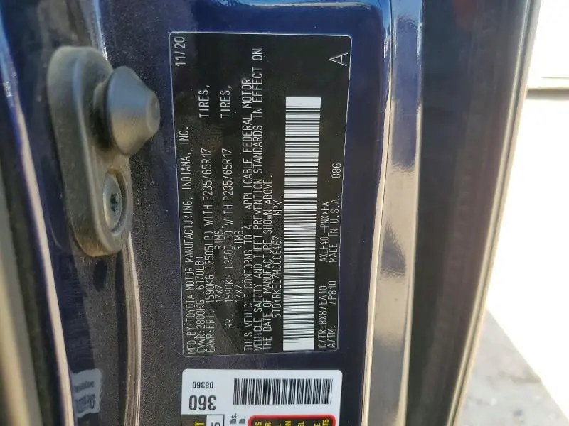 2021 TOYOTA SIENNA XLE 7-PASSENGER  