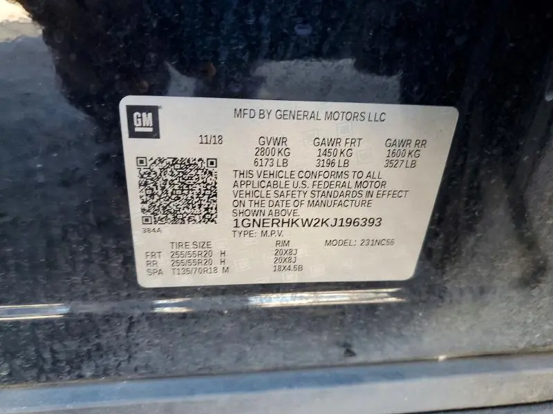 2019 CHEVROLET TRAVERSE LT  
