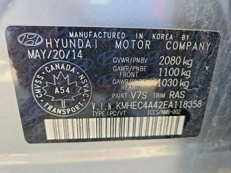 2014 HYUNDAI SONATA HYBRID  