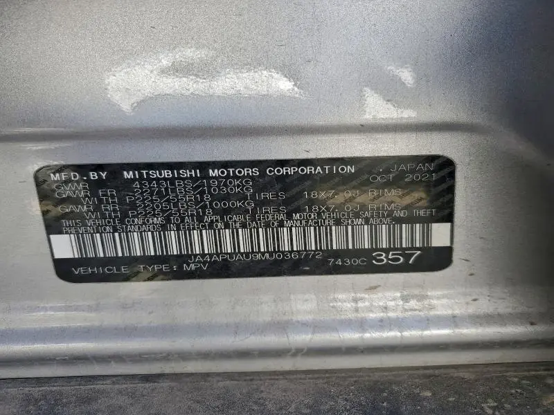 2021 MITSUBISHI OUTLANDER SPORT ES  