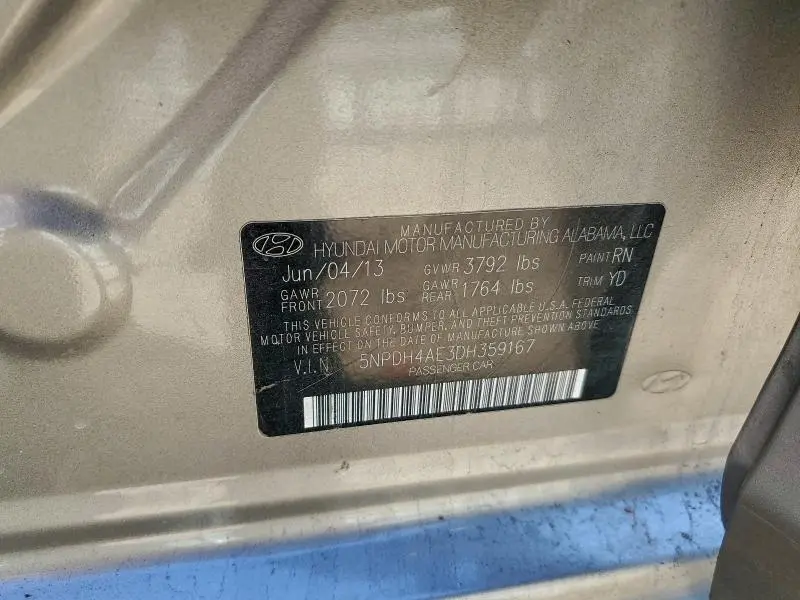 2013 HYUNDAI ELANTRA GLS  