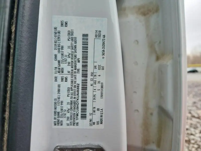 2019 FORD ESCAPE SEL  