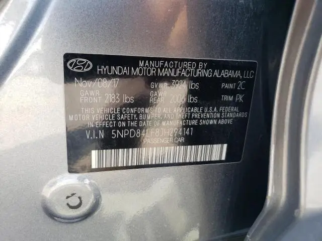 2018 HYUNDAI ELANTRA SEL  