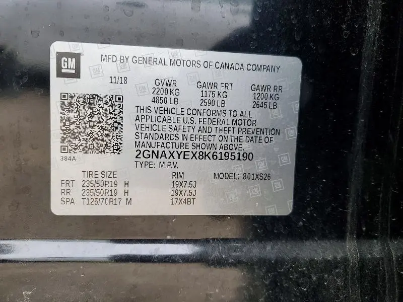 2019 CHEVROLET EQUINOX PREMIER  