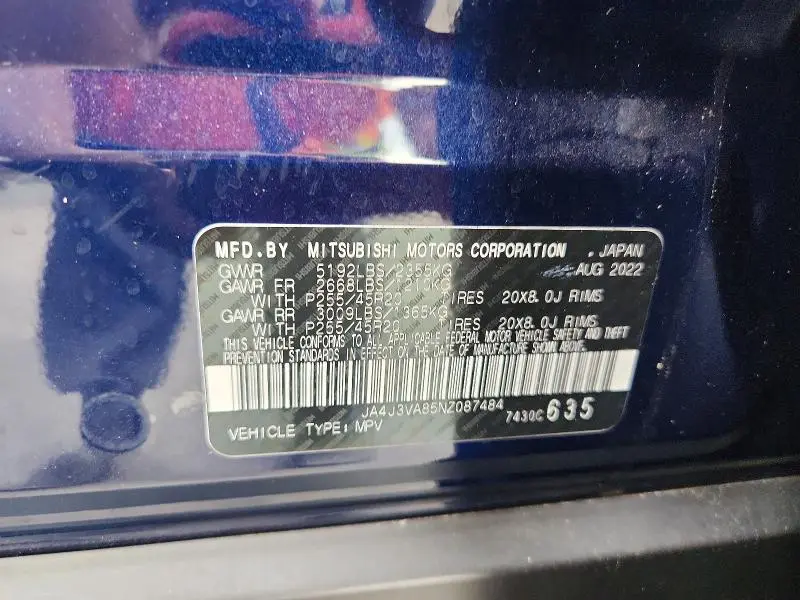 2022 MITSUBISHI OUTLANDER SEL  