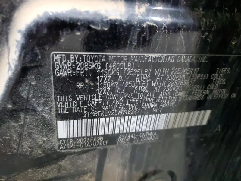 2013 TOYOTA RAV4 XLE  
