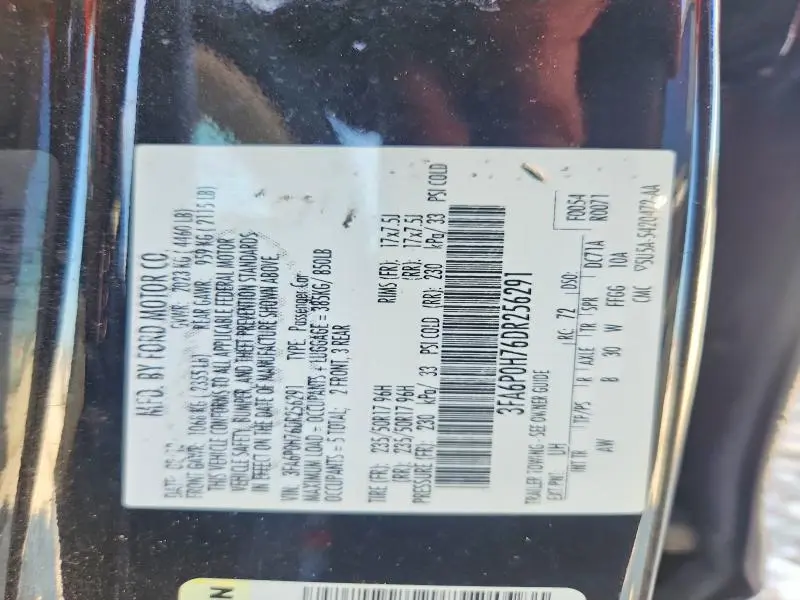 2013 FORD FUSION SE  