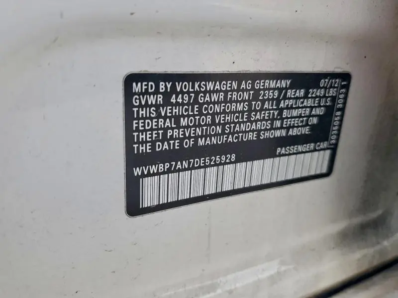 2013 VOLKSWAGEN CC SPORT  