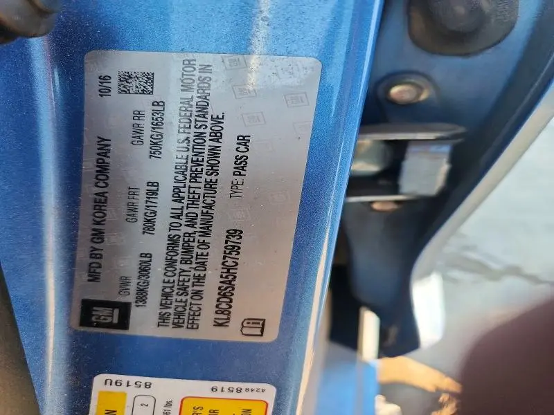 2017 CHEVROLET SPARK 1LT  