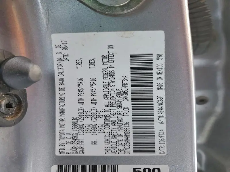 2017 TOYOTA TACOMA DOUBLE CAB  