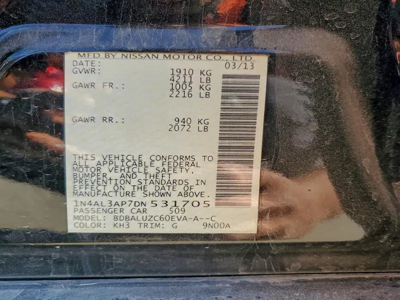 2013 NISSAN ALTIMA 2.5  