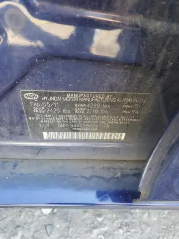 2011 HYUNDAI SONATA GLS  