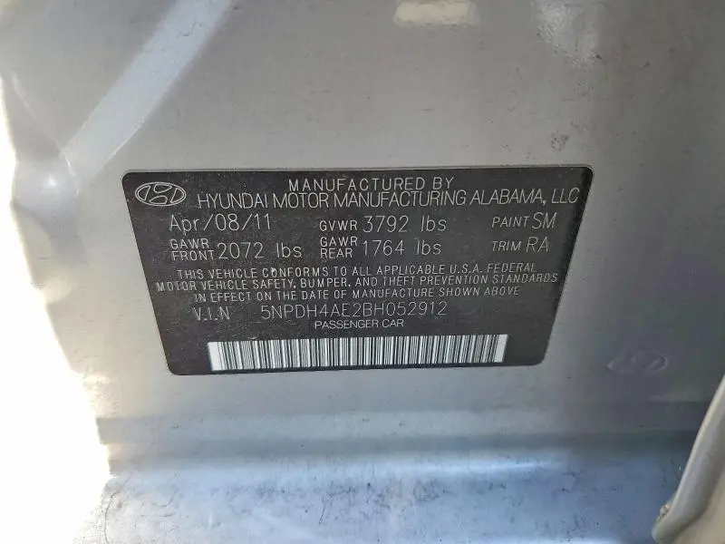 2011 HYUNDAI ELANTRA GLS  