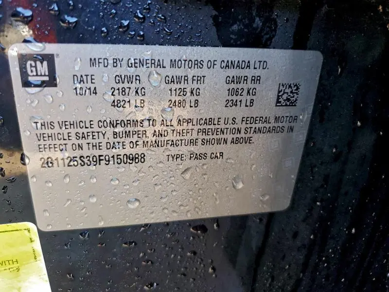 2015 CHEVROLET IMPALA LT  