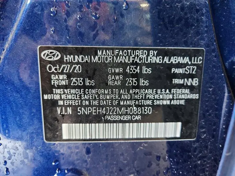 2021 HYUNDAI SONATA LIMITED  