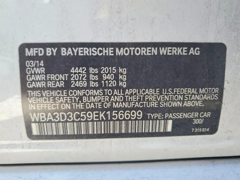 2014 BMW 328 D  