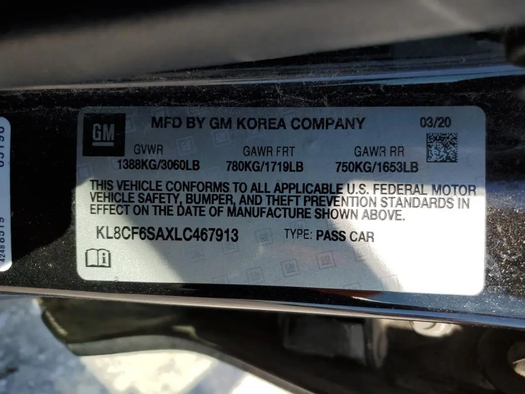 2020 CHEVROLET SPARK 2LT  