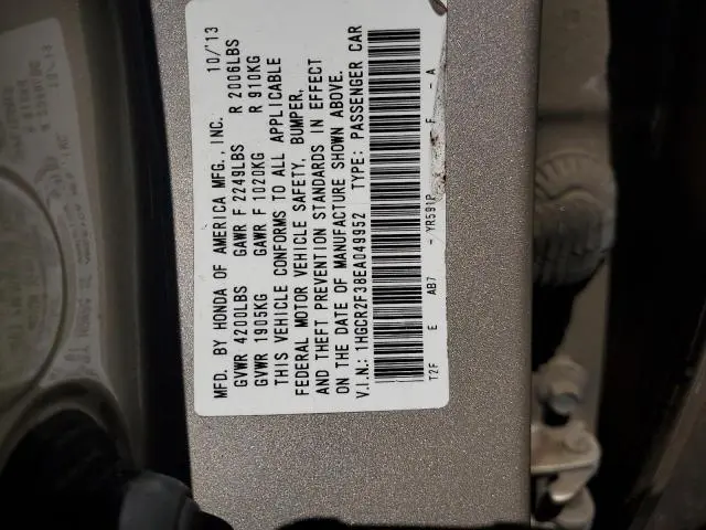 2014 HONDA ACCORD LX  