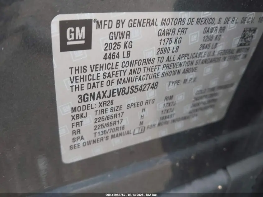 2018 CHEVROLET EQUINOX LT
