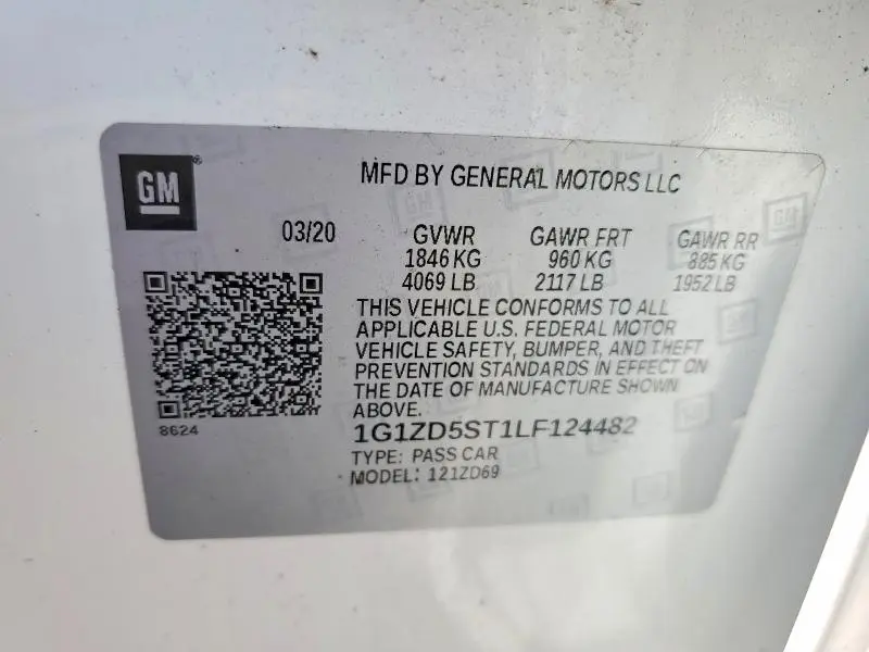 2020 CHEVROLET MALIBU LT  