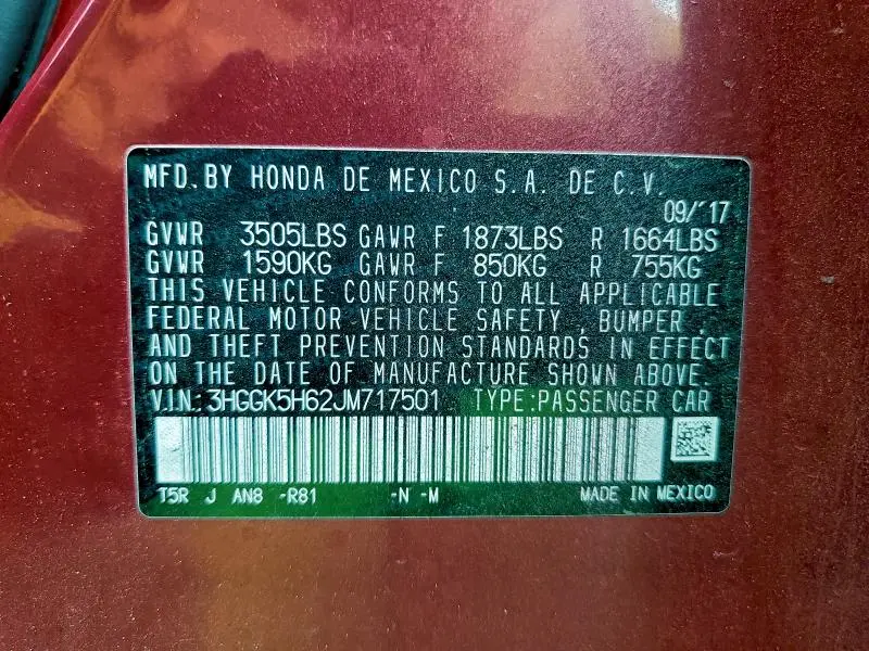 2018 HONDA FIT SPORT  