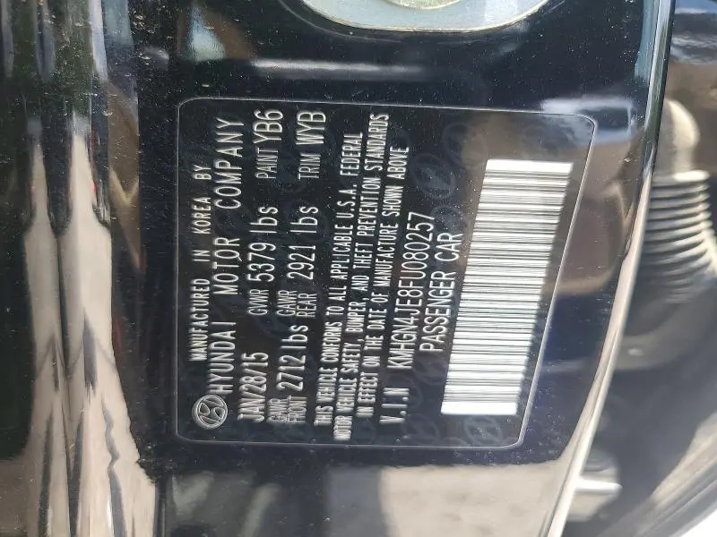 2015 HYUNDAI GENESIS 3.8L  