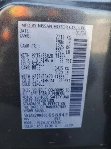 2014 NISSAN PATHFINDER S  