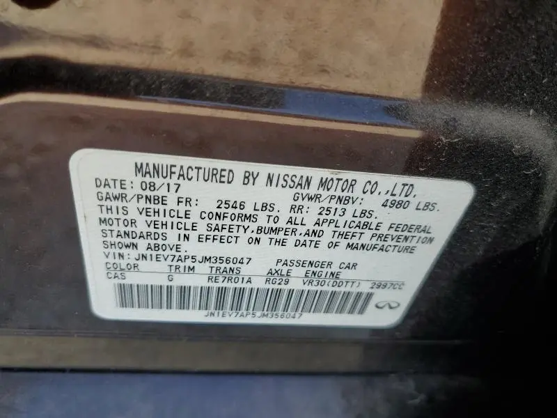 2018 INFINITI Q50 LUXE  