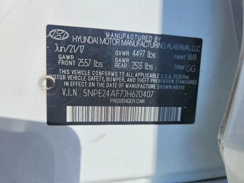 2018 HYUNDAI SONATA SE  