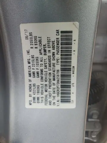 2017 HONDA ACCORD EX  
